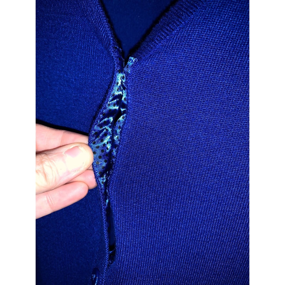 Maurices Womens Royal Blue V-Neck Button Front 3/4 Sleeve Cardigan Sweater Large - Picture 4 of 16